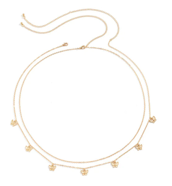 Cadena de cintura de mariposa para mujeres