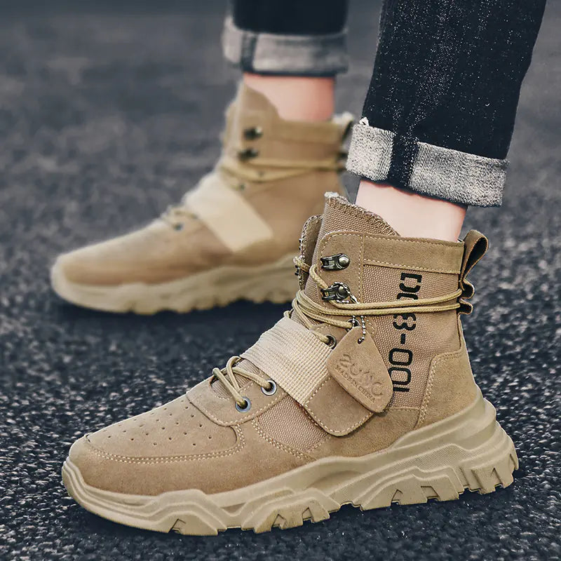 Botas de trabajo altas para hombres con estilo británico