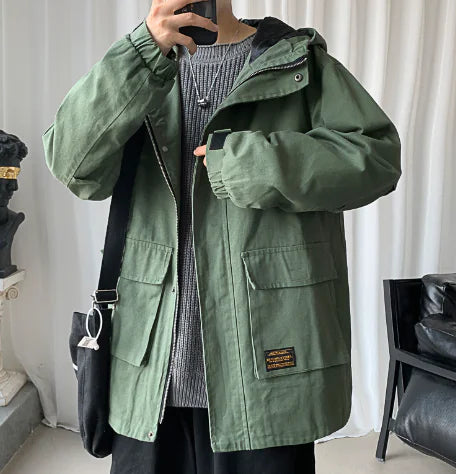 Parka militar a prueba de viento para hombres - Chaqueta casual gruesa