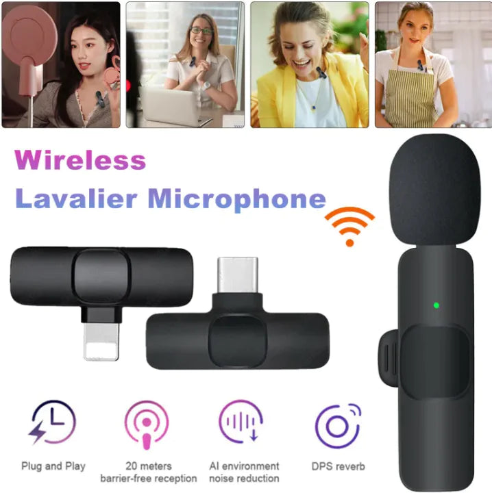 Micrófono de grabación clip-on omnidireccional