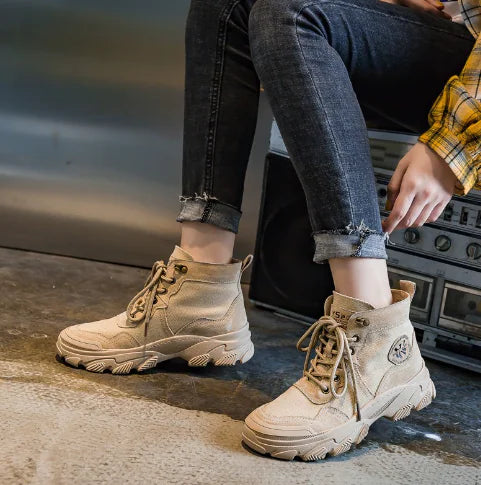 Botas de trabajo altas para hombres con estilo británico