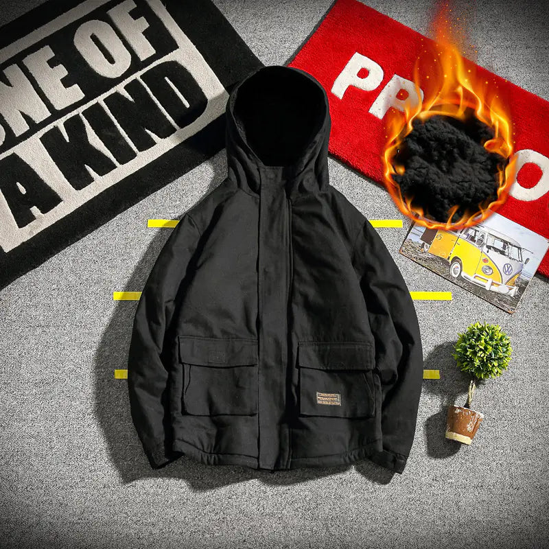 Parka militar a prueba de viento para hombres - Chaqueta casual gruesa