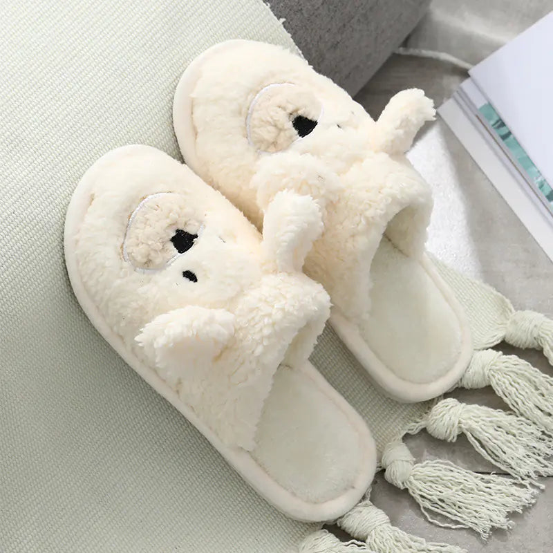 Zapatillas de felpa de oso lindo para invierno